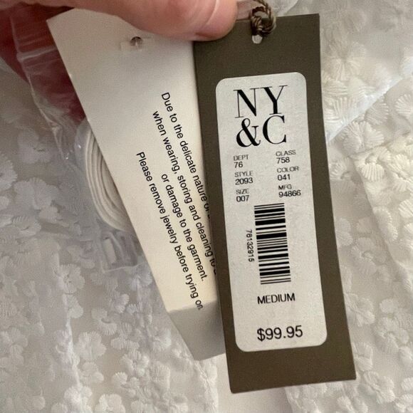 New Eva Mendes White Lace Strapless Dress Women’s Size Medium Bride Bridal - Picture 4 of 8